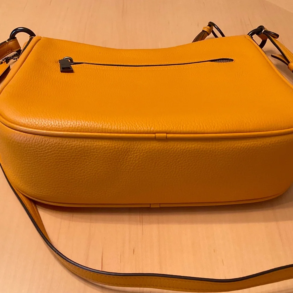 Coach Mustard Pebbled Leather Crossbody Bag